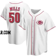 Alec Mills Men's Cincinnati Reds White Replica Home Jersey