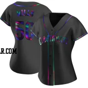 Alec Mills Women's Cincinnati Reds Black Holographic Replica Alternate Jersey