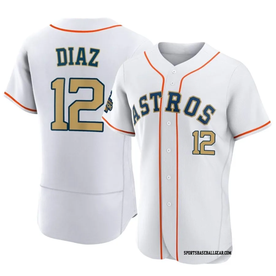 Aledmys Diaz Men's Houston Astros Gold Authentic White 2023 Collection Jersey