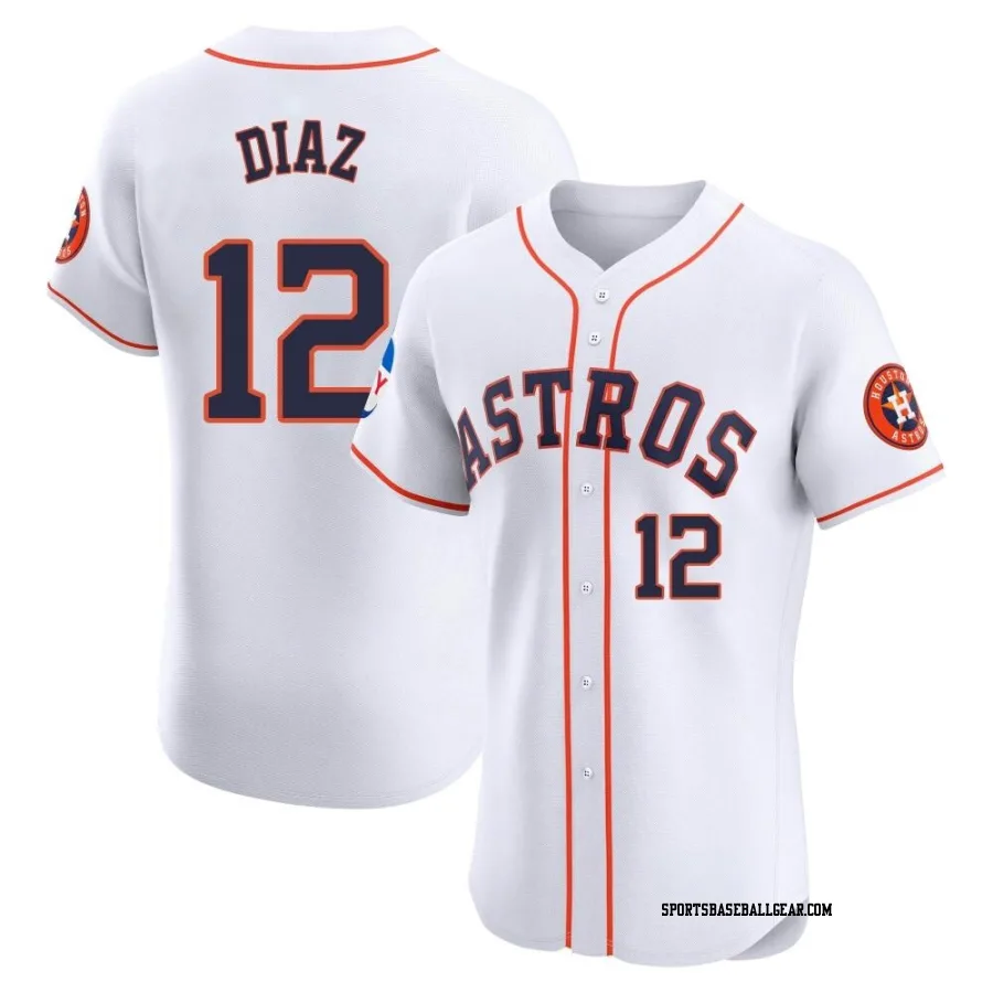 Aledmys Diaz Men's Houston Astros White Elite Home Patch Jersey