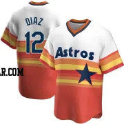 Aledmys Diaz Men's Houston Astros White Replica Home Cooperstown Collection Jersey