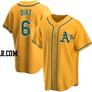 Aledmys Diaz Men's Oakland Athletics Gold Replica Alternate Jersey