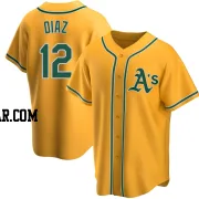 Aledmys Diaz Men's Oakland Athletics Gold Replica Alternate Jersey