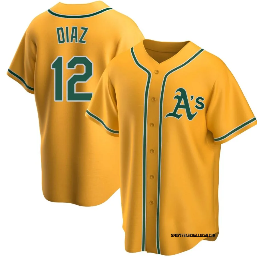 Aledmys Diaz Men's Oakland Athletics Gold Replica Alternate Jersey