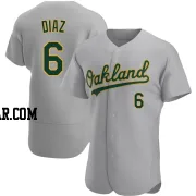 Aledmys Diaz Men's Oakland Athletics Gray Authentic Road Jersey