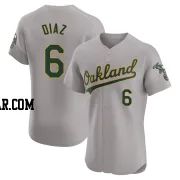 Aledmys Diaz Men's Oakland Athletics Gray Elite Road Jersey