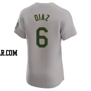 Aledmys Diaz Men's Oakland Athletics Gray Elite Road Jersey