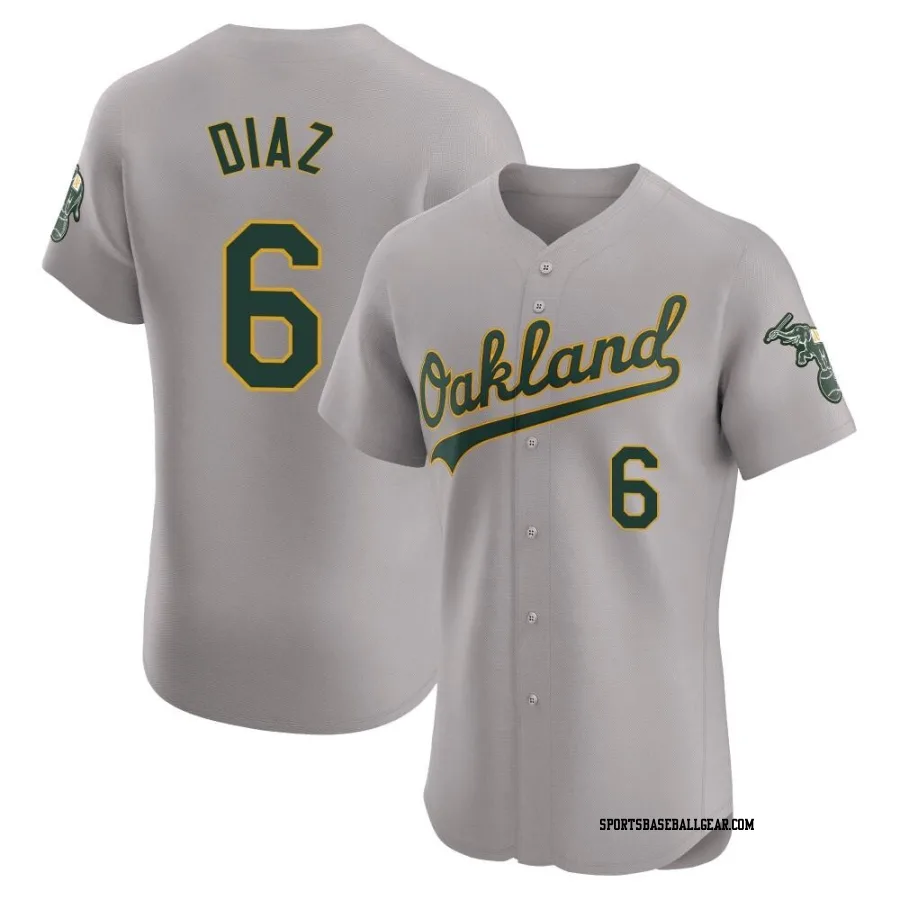 Aledmys Diaz Men's Oakland Athletics Gray Elite Road Jersey