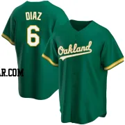 Aledmys Diaz Men's Oakland Athletics Green Replica Kelly Alternate Jersey