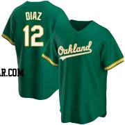 Aledmys Diaz Men's Oakland Athletics Green Replica Kelly Alternate Jersey