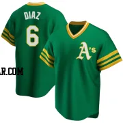 Aledmys Diaz Men's Oakland Athletics Green Replica R Kelly Road Cooperstown Collection Jersey