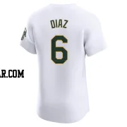 Aledmys Diaz Men's Oakland Athletics White Elite Home Jersey