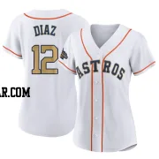 Aledmys Diaz Women's Houston Astros Gold Replica White 2023 Collection Jersey