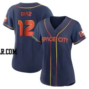 Aledmys Diaz Women's Houston Astros Navy Authentic 2022 City Connect Jersey