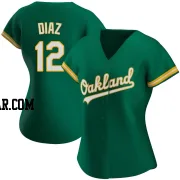 Aledmys Diaz Women's Oakland Athletics Green Authentic Kelly Alternate Jersey