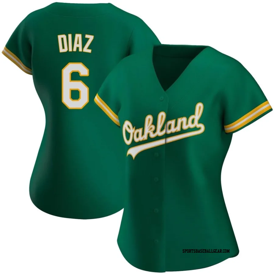 Aledmys Diaz Women's Oakland Athletics Green Authentic Kelly Alternate Jersey