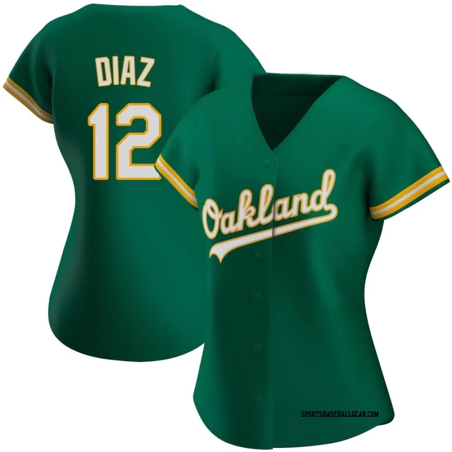 Aledmys Diaz Women's Oakland Athletics Green Authentic Kelly Alternate Jersey