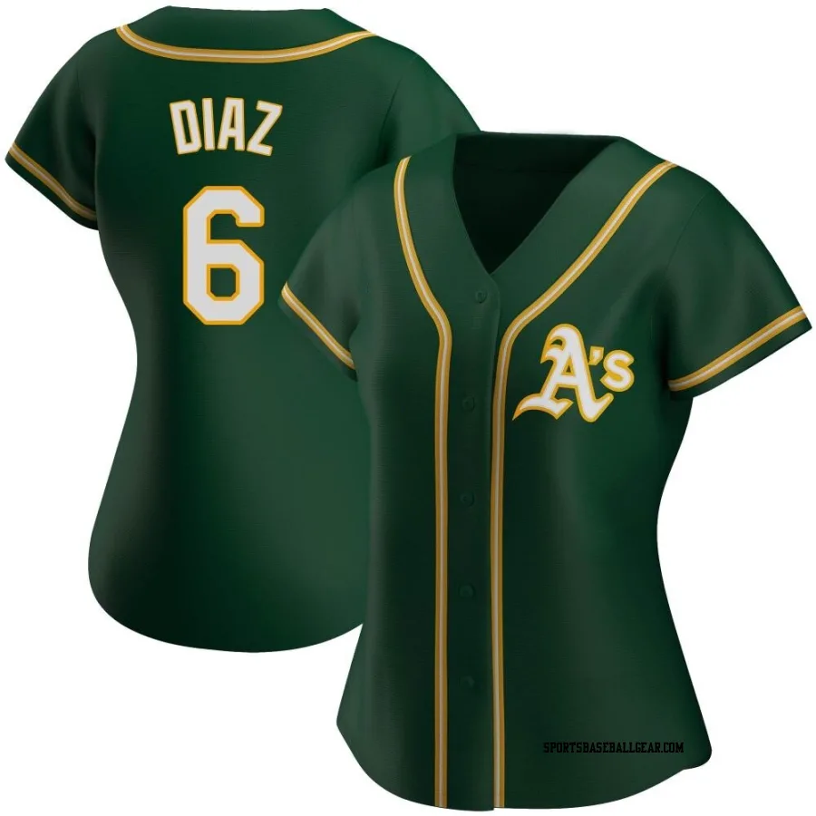 Aledmys Diaz Women's Oakland Athletics Green Replica Alternate Jersey