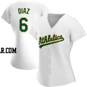 Aledmys Diaz Women's Oakland Athletics White Authentic Home Jersey