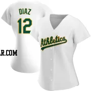 Aledmys Diaz Women's Oakland Athletics White Authentic Home Jersey