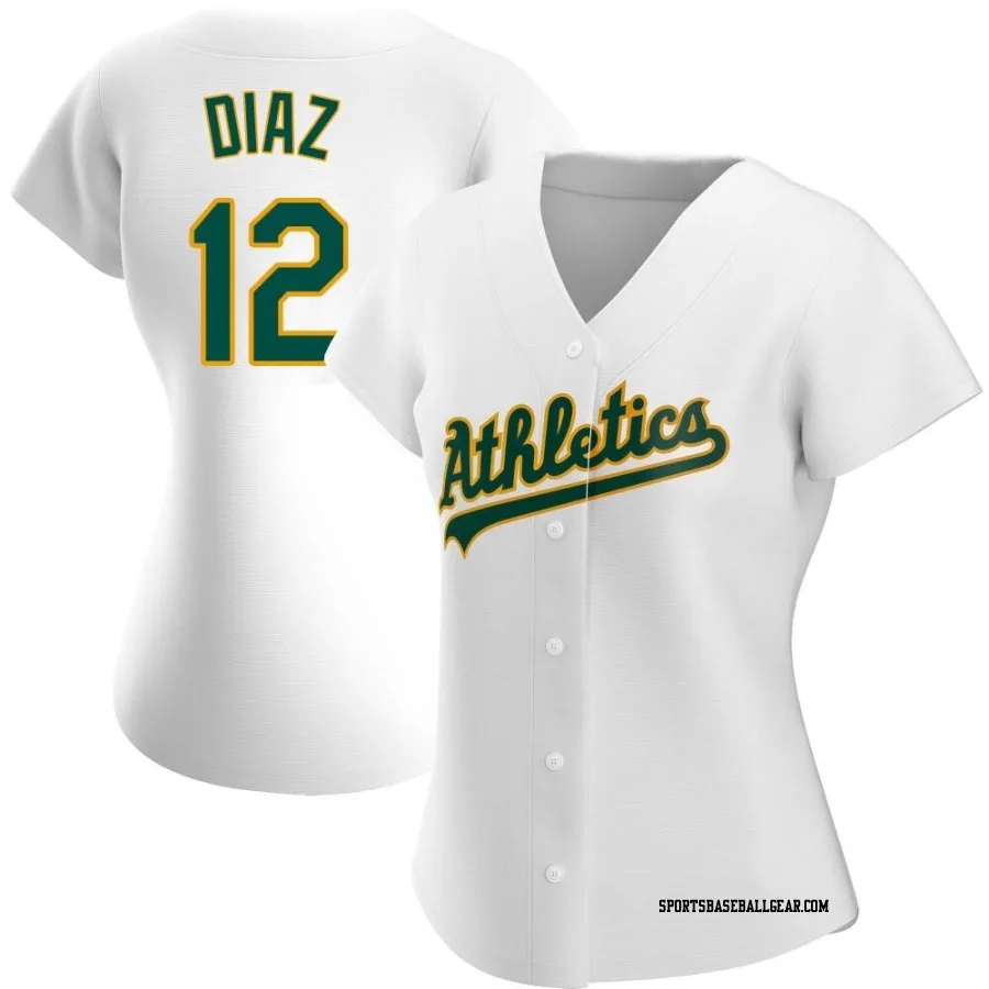 Aledmys Diaz Women's Oakland Athletics White Replica Home Jersey