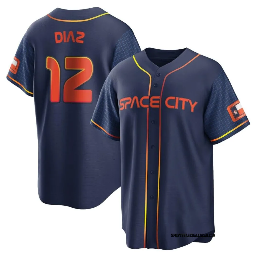 Aledmys Diaz Youth Houston Astros Navy Replica 2022 City Connect Jersey