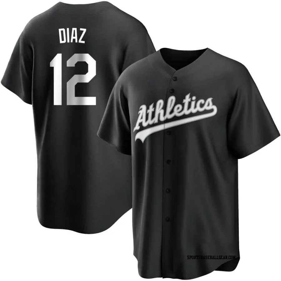 Aledmys Diaz Youth Oakland Athletics Black/White Replica Jersey