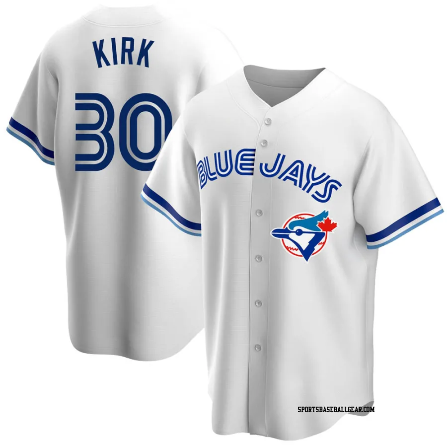 Alejandro Kirk Men's Toronto Blue Jays White Replica Home Cooperstown Collection Jersey