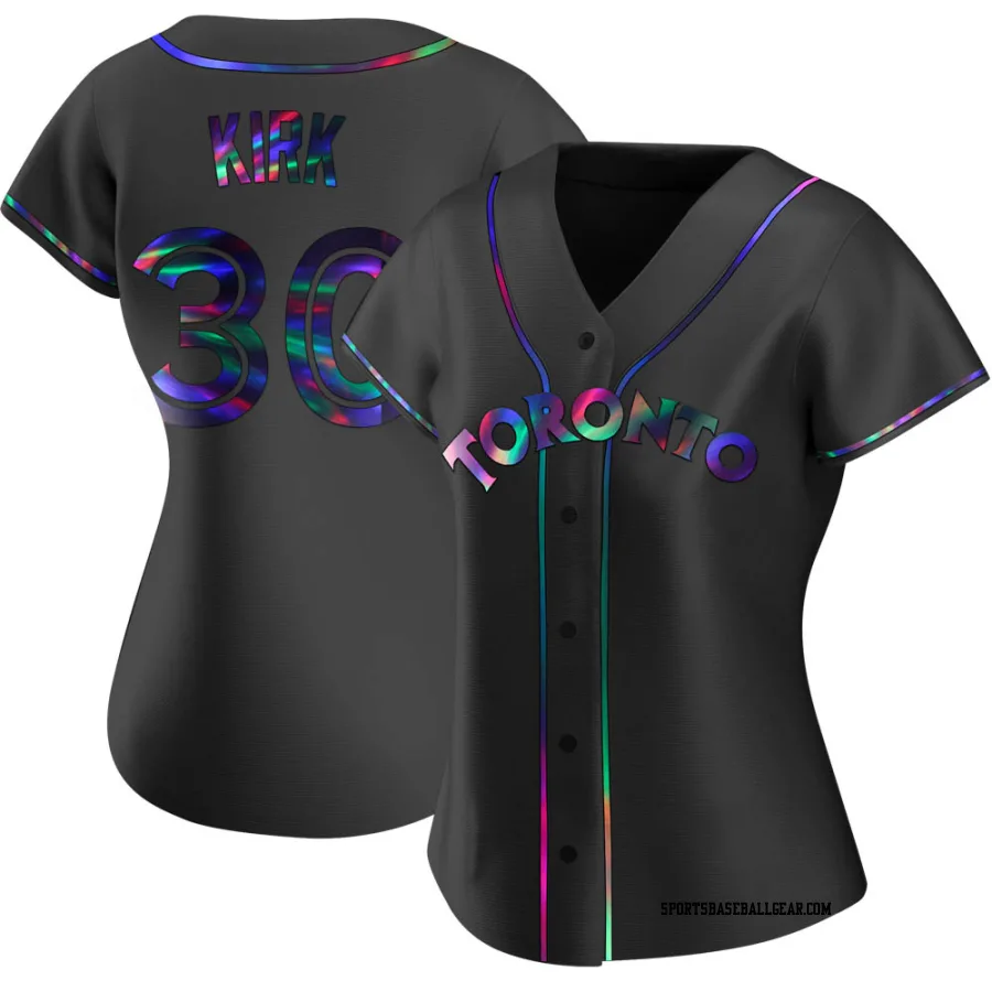 Alejandro Kirk Women's Toronto Blue Jays Black Holographic Replica Alternate Jersey