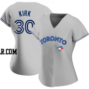 Alejandro Kirk Women's Toronto Blue Jays Gray Authentic Road Jersey