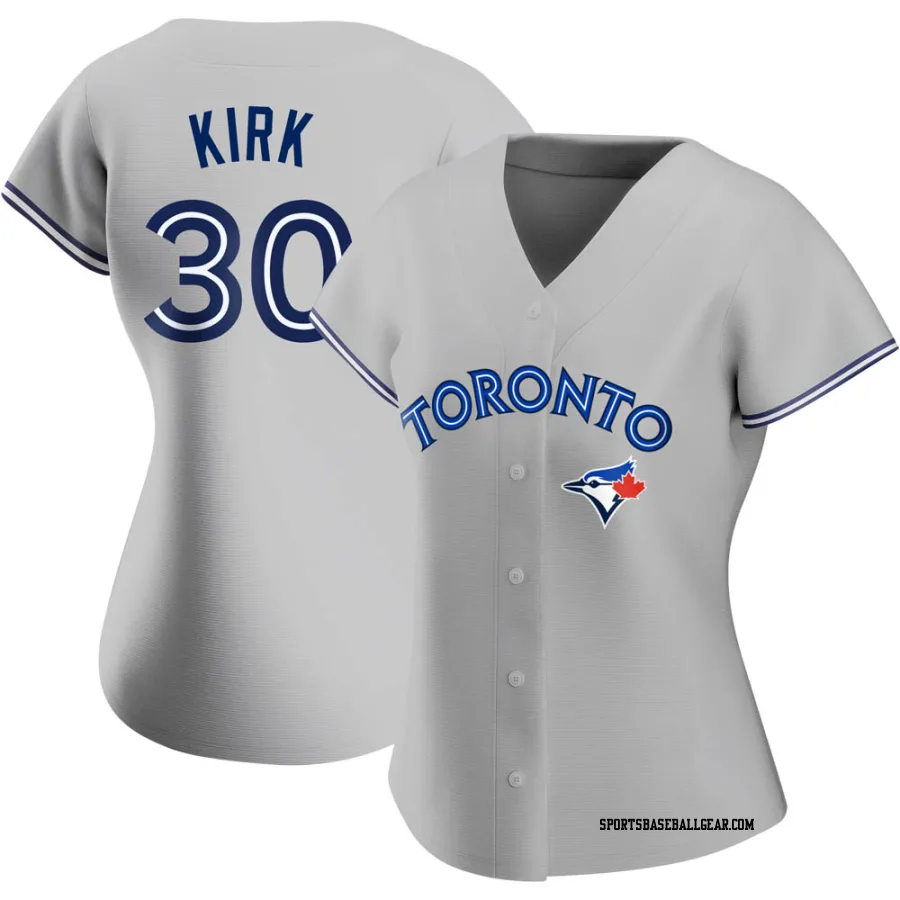 Alejandro Kirk Women's Toronto Blue Jays Gray Authentic Road Jersey