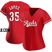 Alejo Lopez Women's Cincinnati Reds Red Authentic Alternate Jersey