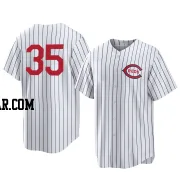 Alejo Lopez Youth Cincinnati Reds White Replica 2022 Field Of Dreams Jersey