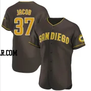 Alek Jacob Men's San Diego Padres Brown Authentic Road Jersey