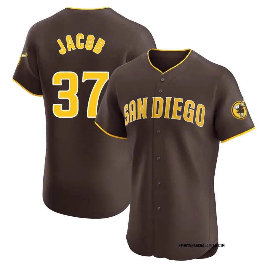 Alek Jacob Men's San Diego Padres Brown Elite Road Vapor Premier Jersey