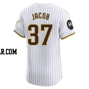 Alek Jacob Men's San Diego Padres White Elite Home Patch Jersey