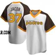 Alek Jacob Men's San Diego Padres White Replica Home Cooperstown Collection Jersey