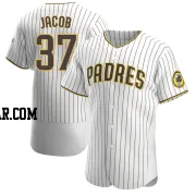 Alek Jacob Men's San Diego Padres White/Brown Authentic Home Jersey