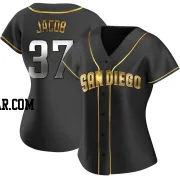 Alek Jacob Women's San Diego Padres Black Golden Replica Alternate Jersey