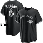 Alek Manoah Men's Toronto Blue Jays Black/White Replica Jersey