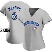 Alek Manoah Women's Toronto Blue Jays Gray Authentic Road Jersey