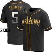 Alek Thomas Men's Arizona Diamondbacks Black Golden Replica Alternate Jersey