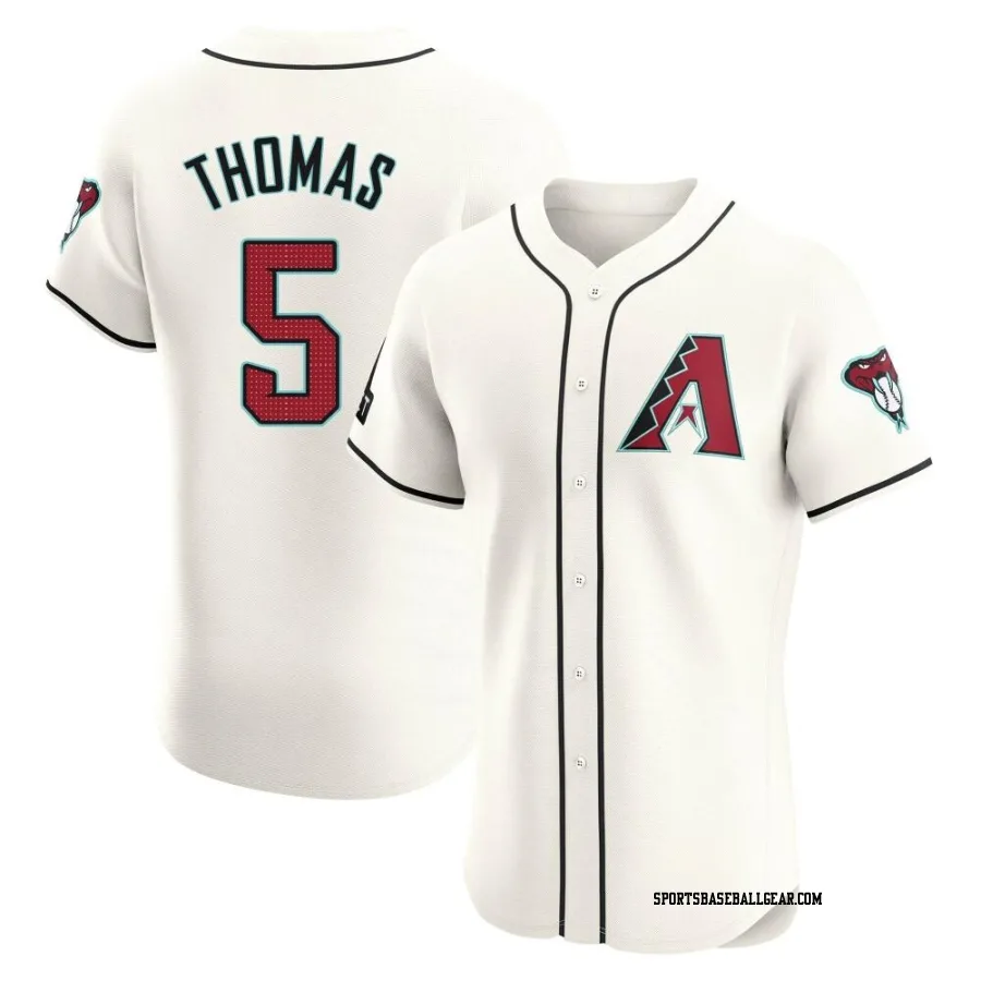 Alek Thomas Men's Arizona Diamondbacks Cream Elite Home Patch Jersey