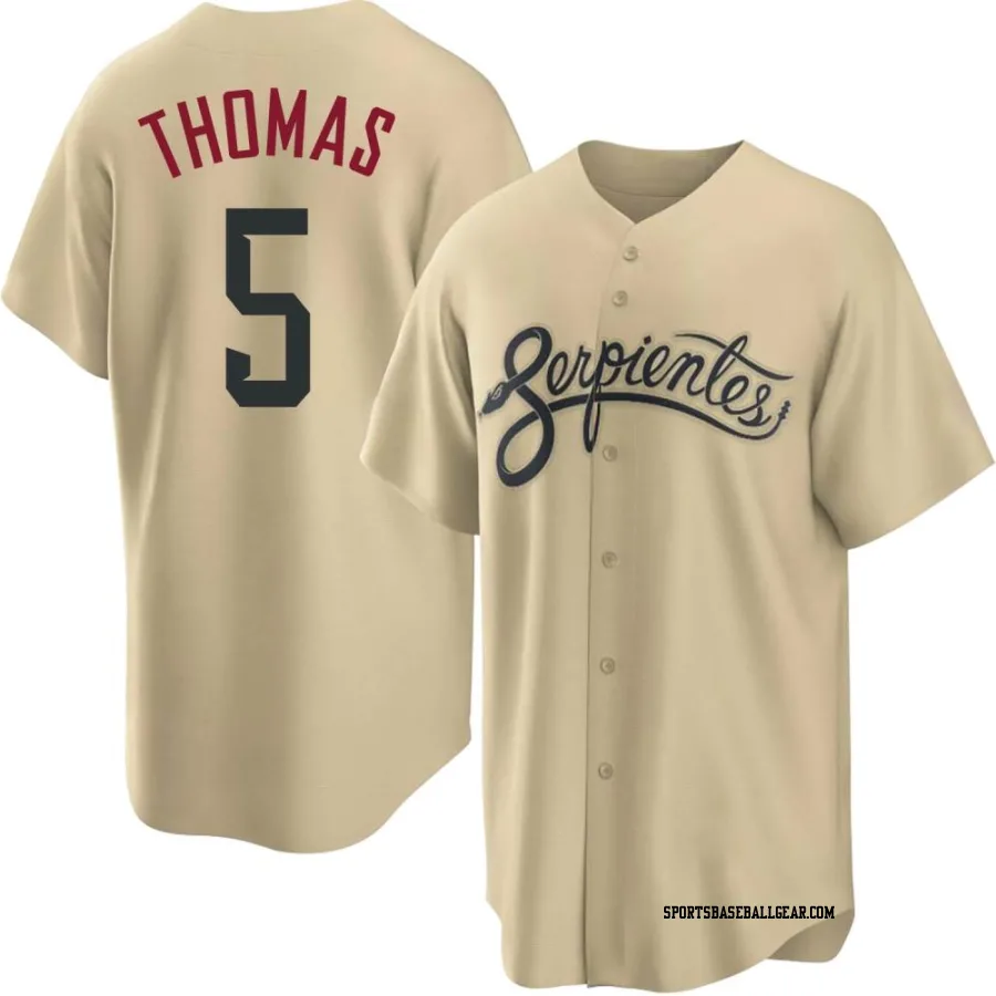 Alek Thomas Men's Arizona Diamondbacks Gold Replica 2021 City Connect Cool Base Jersey