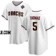 Alek Thomas Men's Arizona Diamondbacks White Replica Home 2023 World Series Jersey