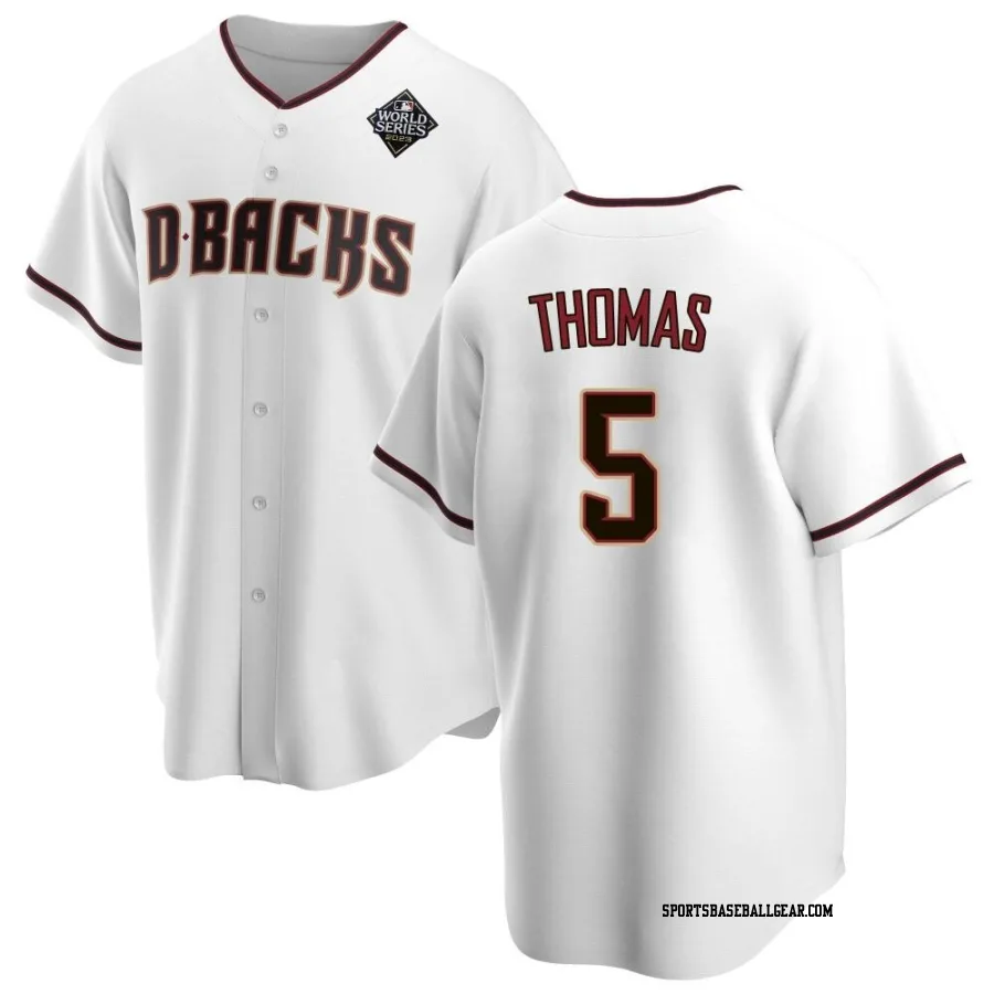 Alek Thomas Men's Arizona Diamondbacks White Replica Home 2023 World Series Jersey