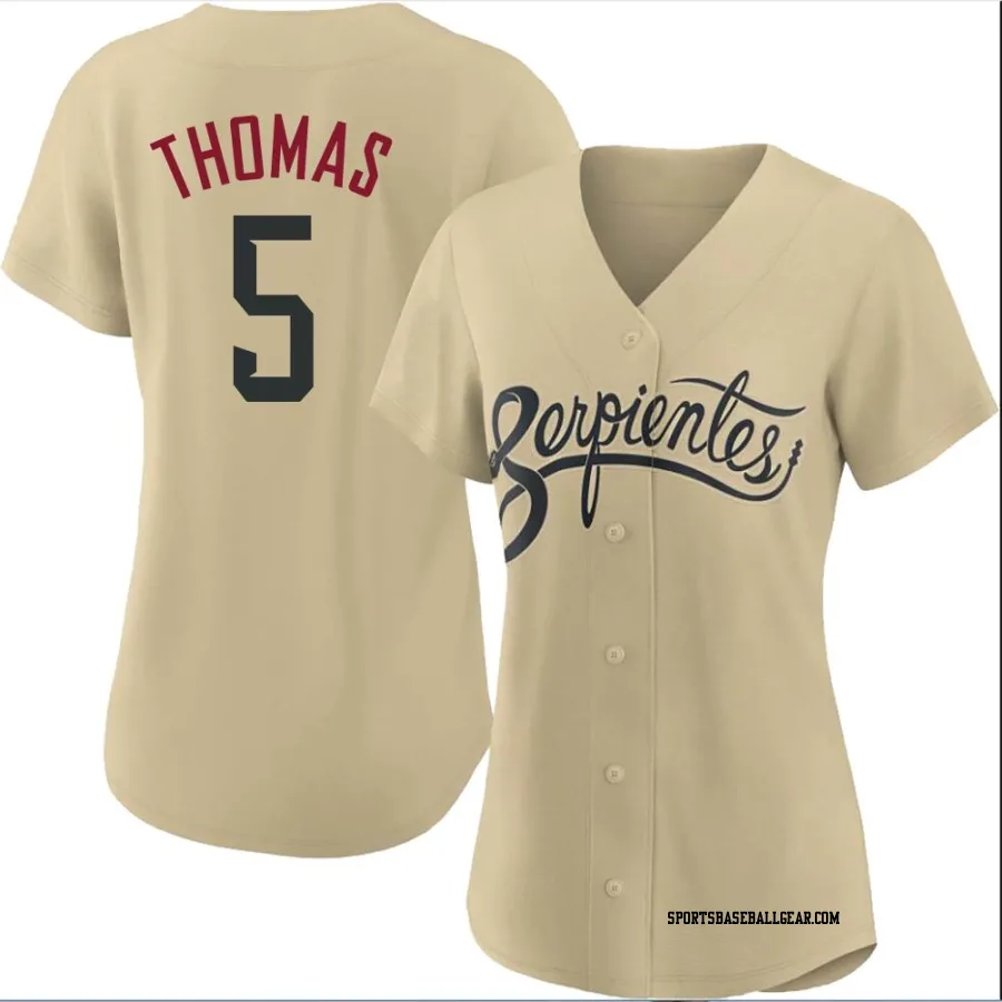 Alek Thomas Women's Arizona Diamondbacks Gold Authentic 2021 City Connect Cool Base Jersey