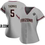 Alek Thomas Women's Arizona Diamondbacks Gray Replica Road 2023 World Series Jersey