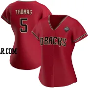 Alek Thomas Women's Arizona Diamondbacks Red Authentic Alternate 2023 World Series Jersey