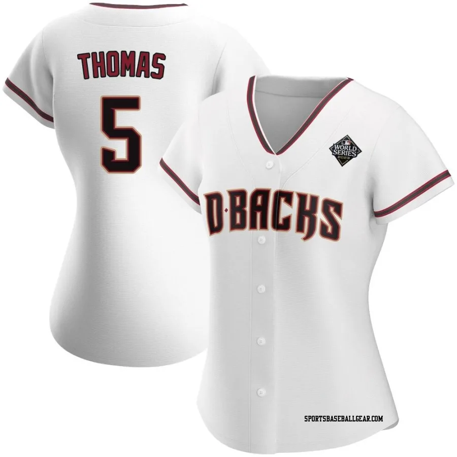 Alek Thomas Women's Arizona Diamondbacks White Authentic Home 2023 World Series Jersey